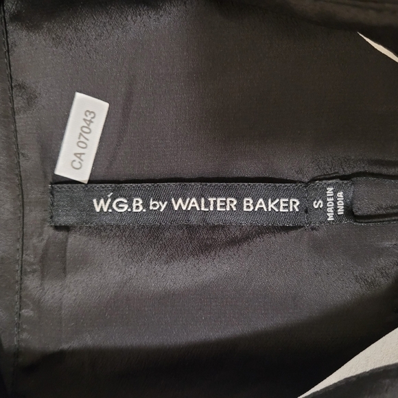 W.g.b. by Walter Baker Cody top off white black colour block tuxedo blouse nwt - Picture 4 of 6